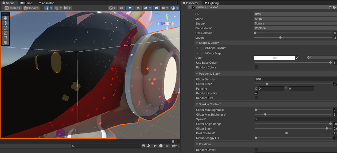 A hastily cropped screenshot of a Unity project for a VRChat model reskin of a robot