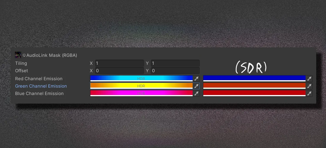 A side by side comparison of how the intensity value in HDR distorts the SDR colors on the right into the HDR colors on the left