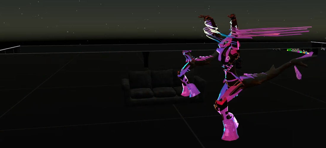 The same area as the previous picture, but I am mid-frolic