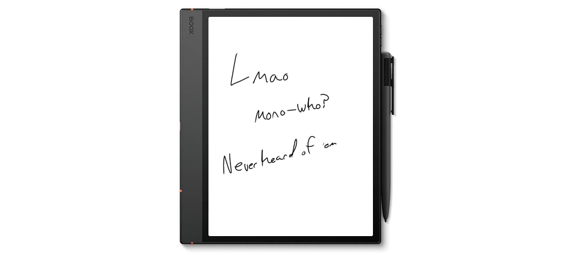 A picutre of an e-ink tablet, the Boox Air 5C